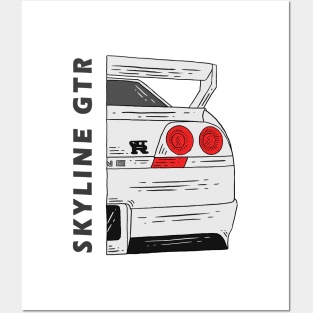 Nissan Skyline GTR R33 Posters and Art